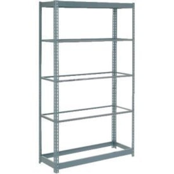 Global Equipment Heavy Duty Shelving 48"W x 24"D x 84"H With 5 Shelves - No Deck - Gray 716986